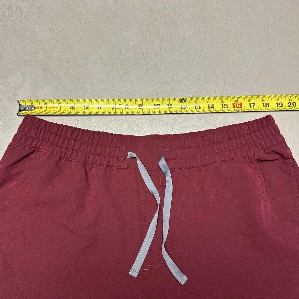 Figs Technical Collection Scrub Pants Men's 2XL Cargo Pocket Drawstring Maroon